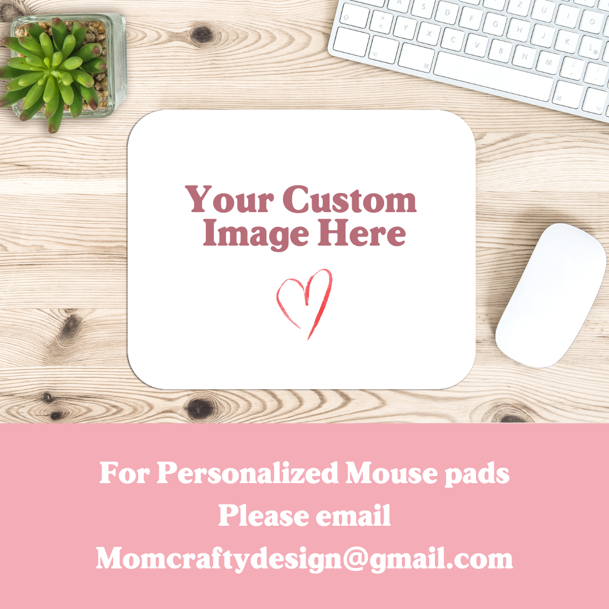 Customizable Mouse Pad | Personalized Design for Work, Home, or Gifting