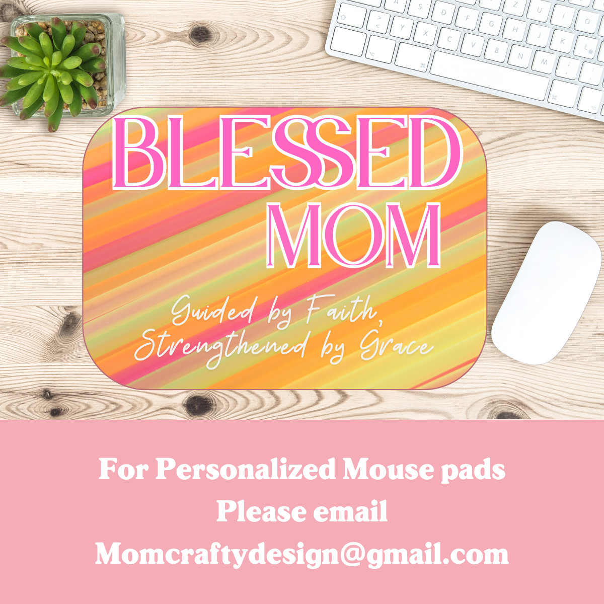 Customizable Mouse Pad | Personalized Design for Work, Home, or Gifting