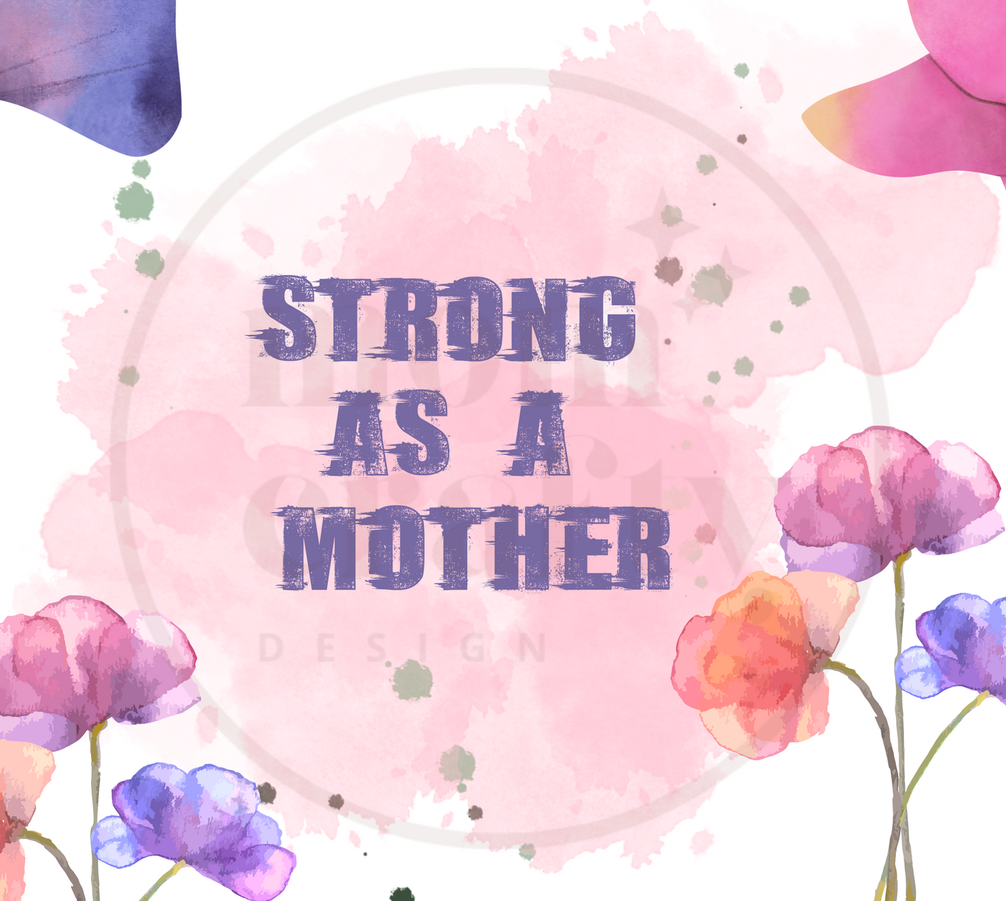 Personalized Colorful Strong as a Mother Tumbler